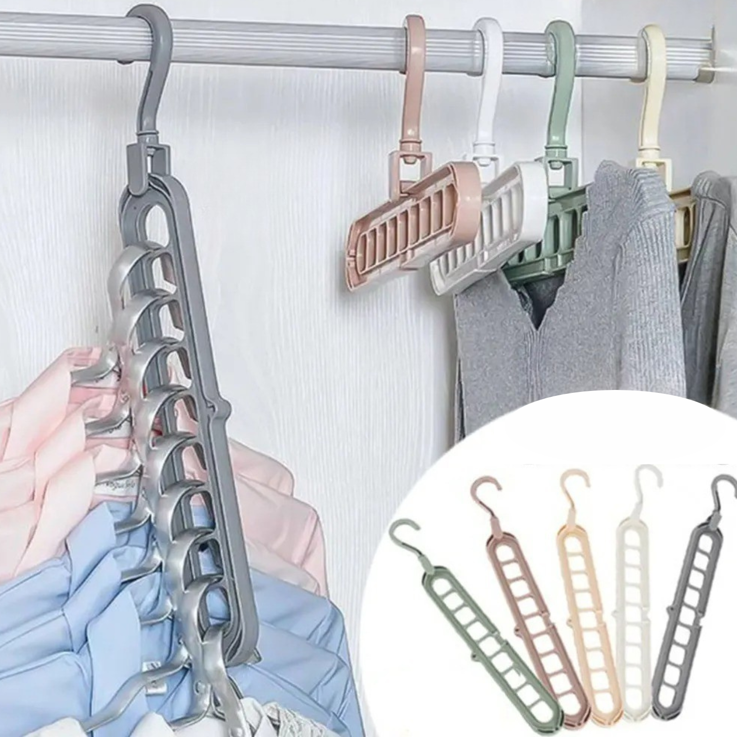 OrganizePro 9-in-1 Kleiderbügel - Dein Ordnungshelfer für den Kleiderschrank