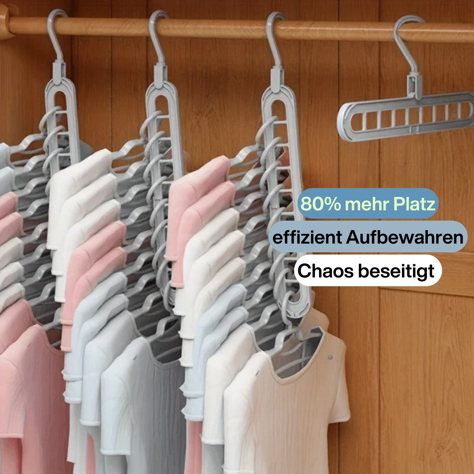 OrganizePro 9-in-1 Kleiderbügel - Dein Ordnungshelfer für den Kleiderschrank