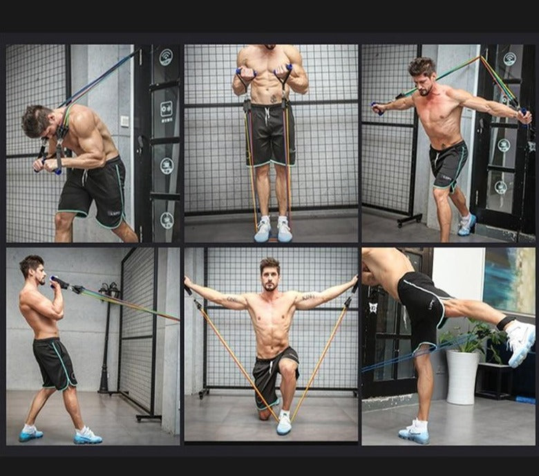 WorkOut Widerstandsbänder Set (inkl. kostenlosen Therabänder)